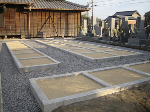 墓地の区画整備完成